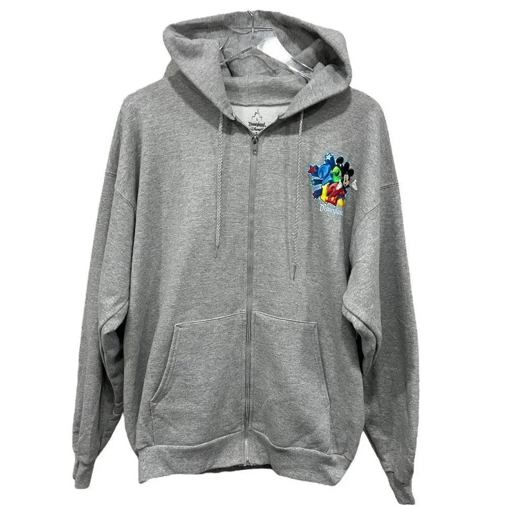 Disneyland Hoodie Full Zip Sweatshirt size L 2012 Mickey‎ and Friends Jacket NWT
